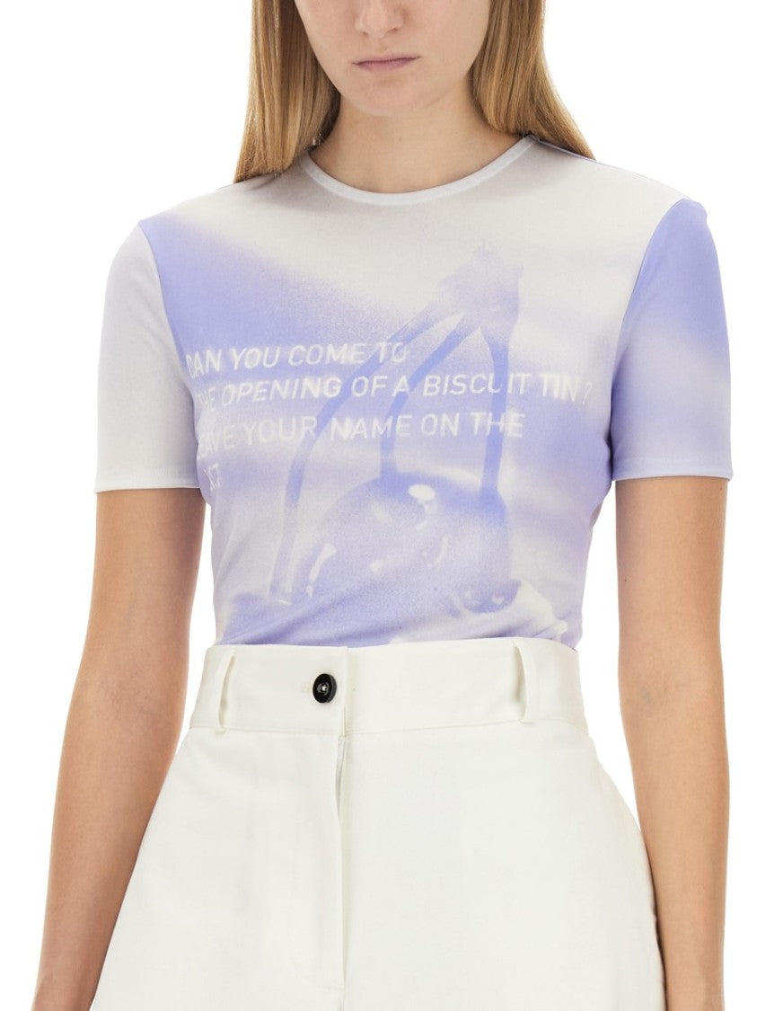 Graphic Slim-Fit T-Shirt With Keyhole Detail