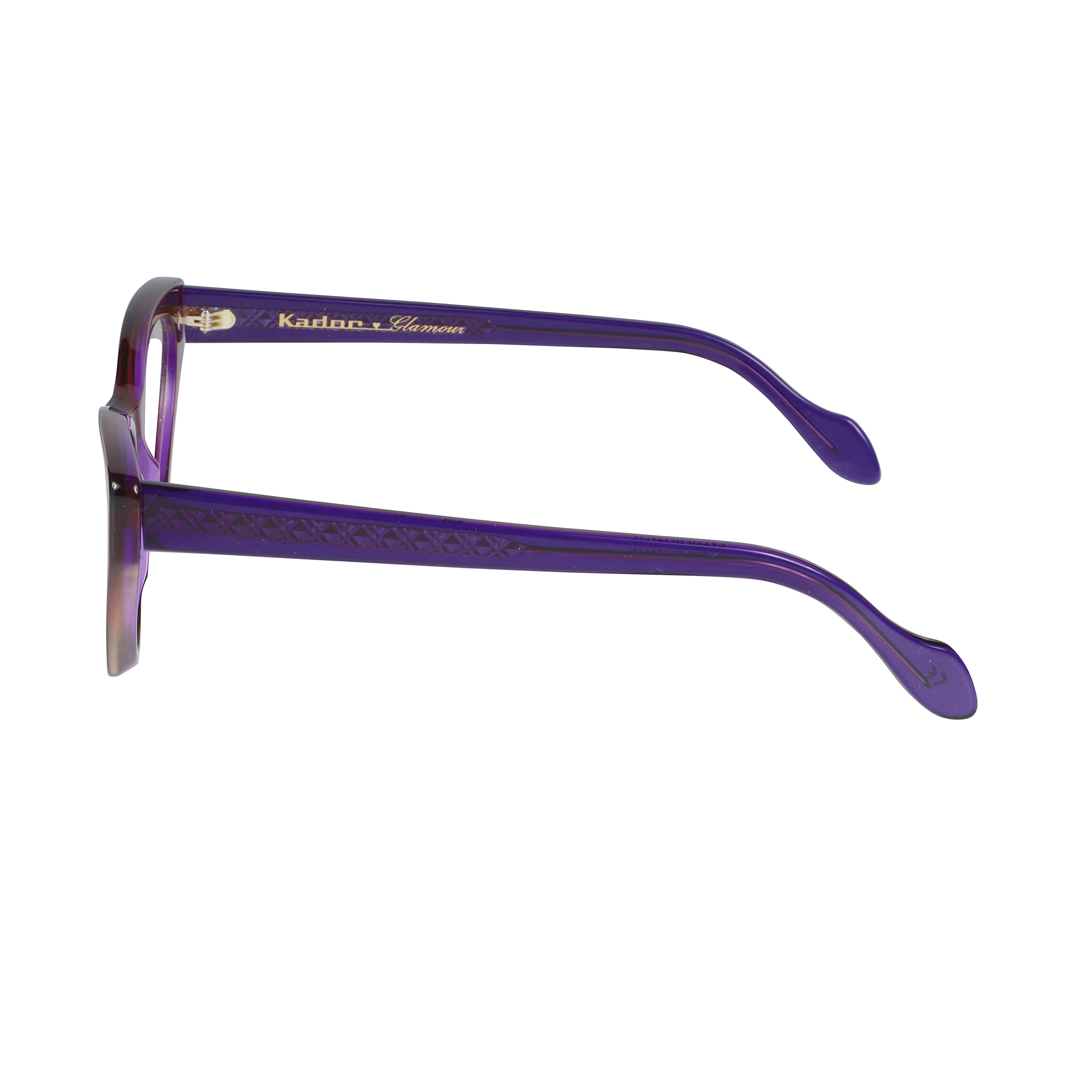 Coachella Glamour Translucent Deep Purple Cat-Eye Sunglasses
