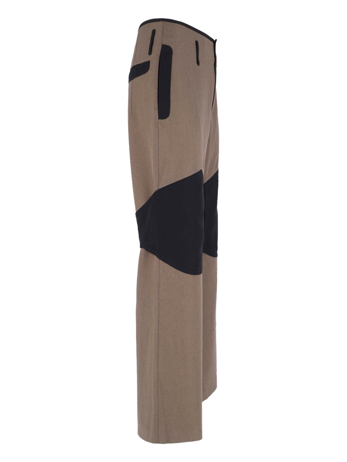 Grey Straight-Leg Patched Utilitarian Trousers