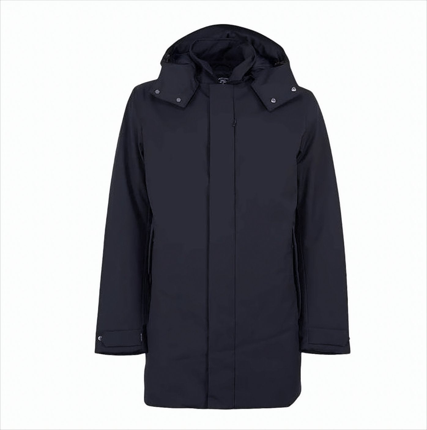 Hooded Blue Jacket With Zip