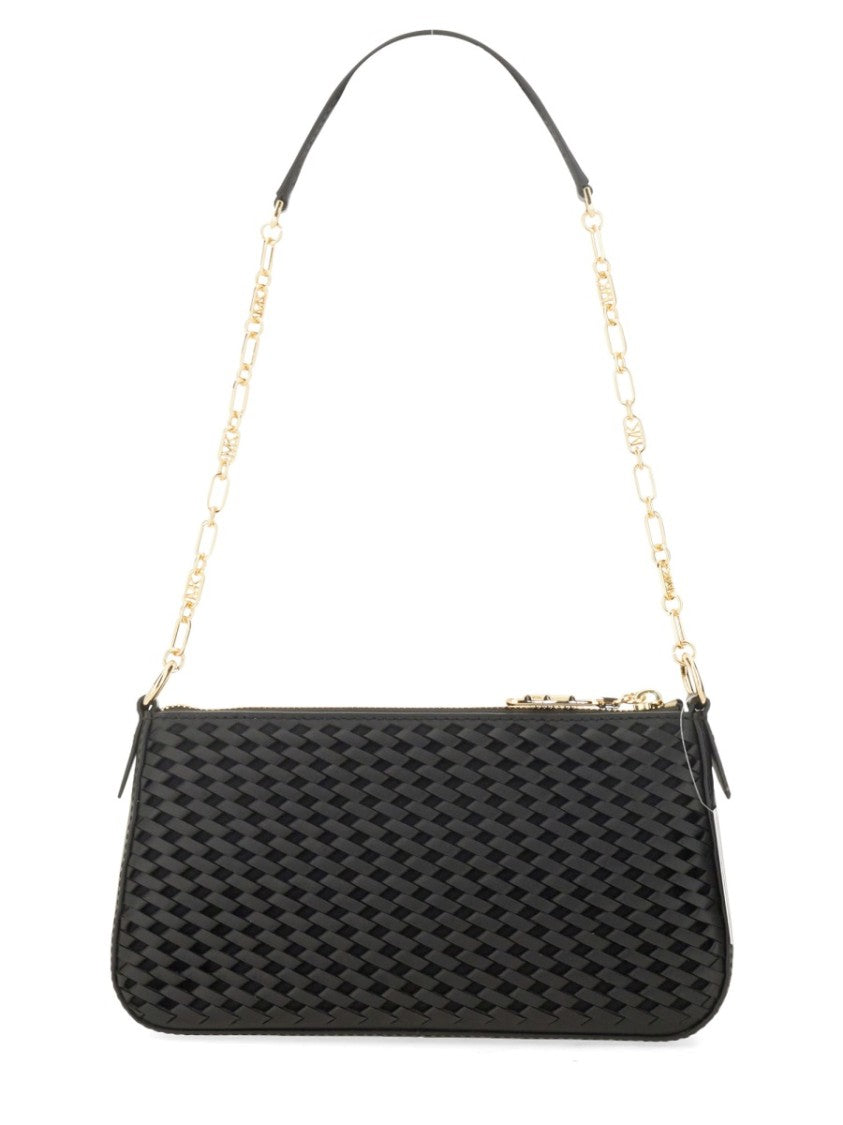 Empire Pouch With Textured Design And Detachable Chain Strap