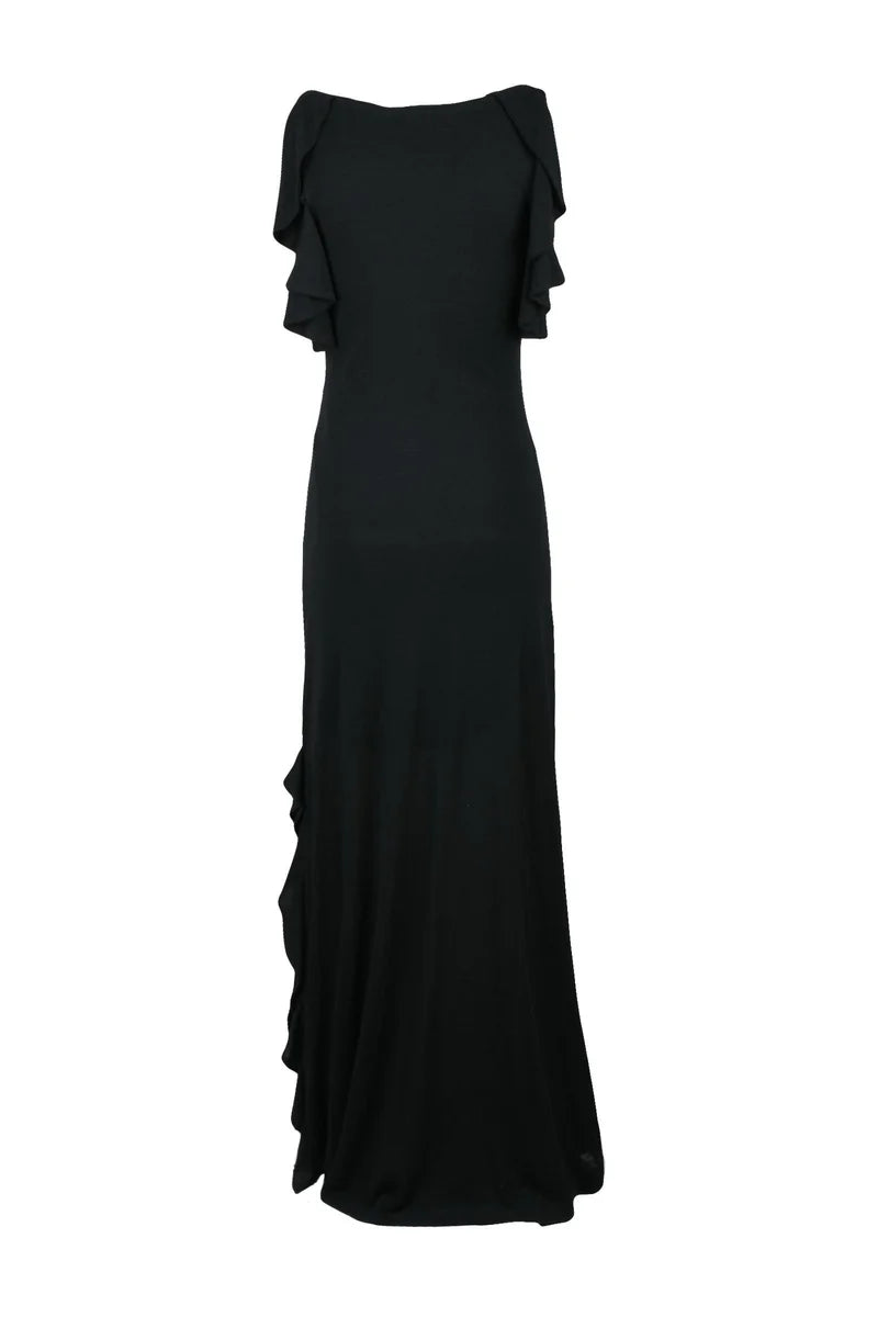 Long Knit Dress - Black