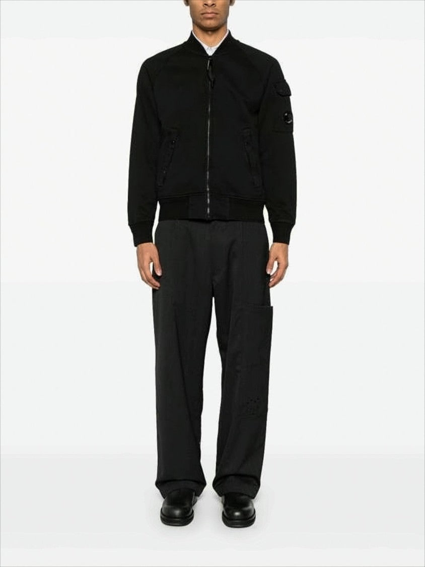 Structured Black Jacket with Ribbed Cuffs