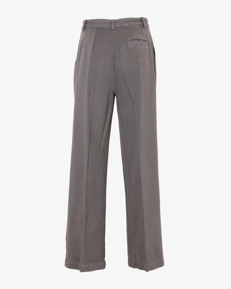 High-Rise Wide-Leg Trousers With Permanent Creases