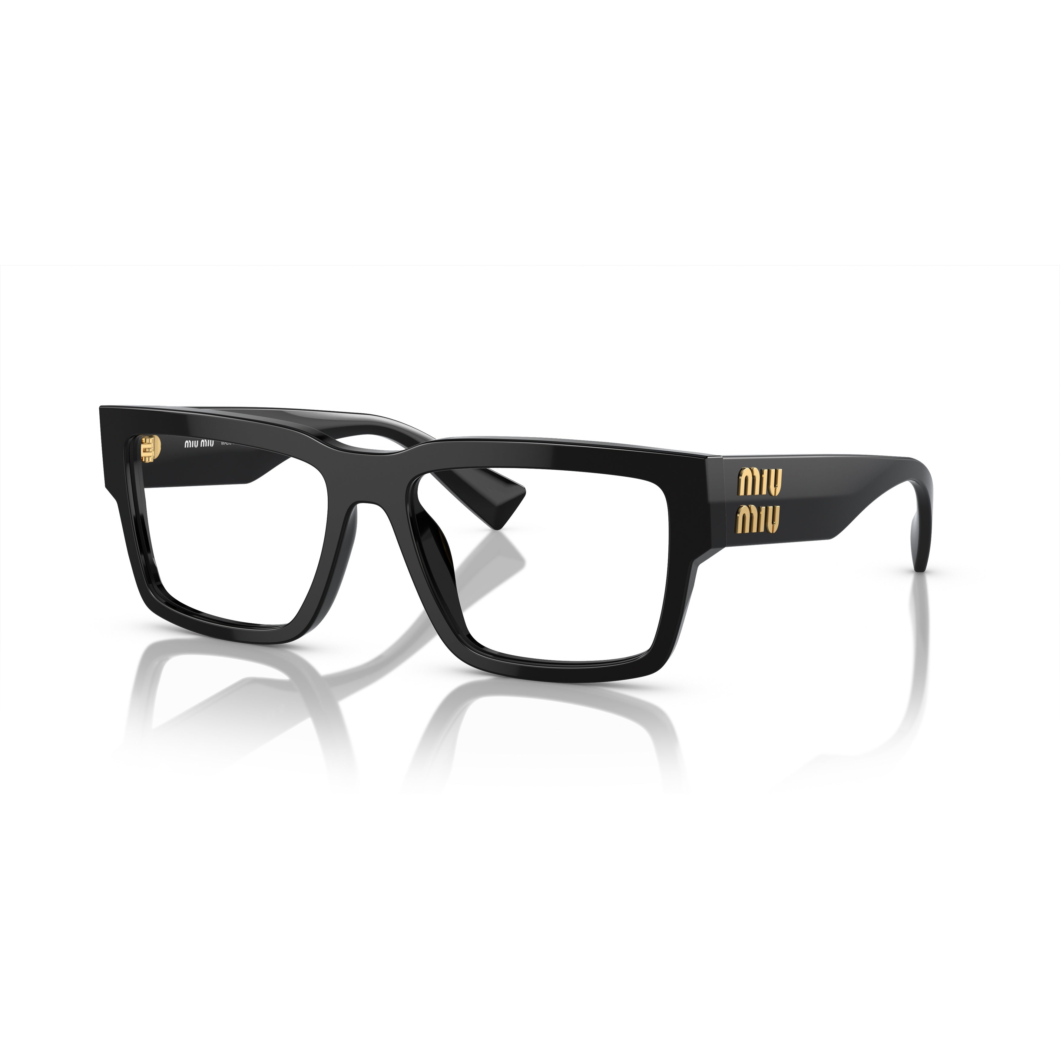 0mu 02xv Rectangular Black Acetate Sunglasses