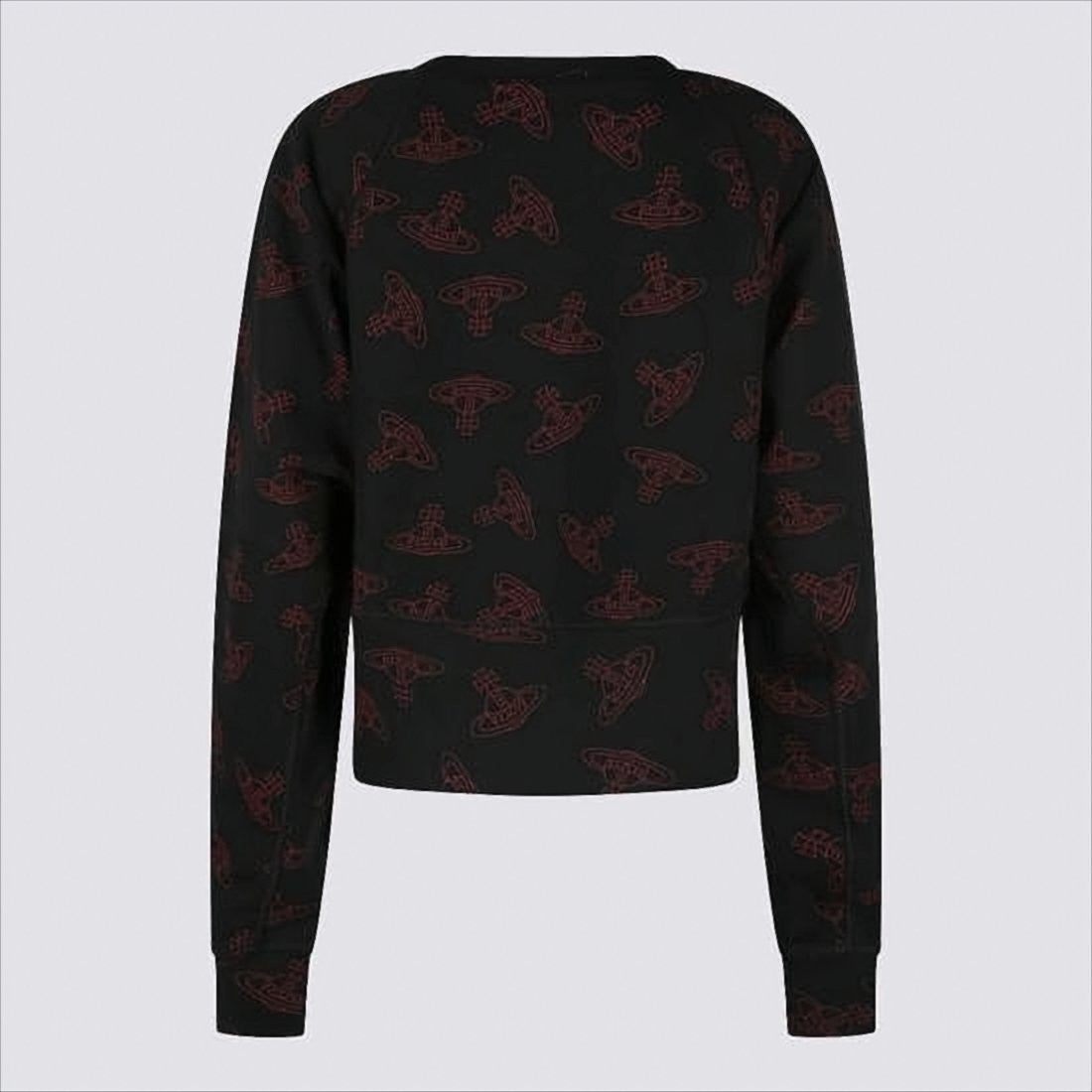 Long-Sleeve Black Shirt with Embroidered Orb Emblem