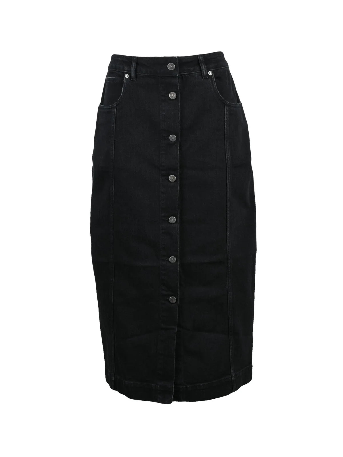 Black Christine Demin Polyester Cotton Skirt