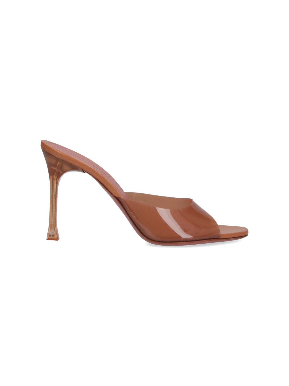 Pink Translucent Sculpted Stiletto Mule