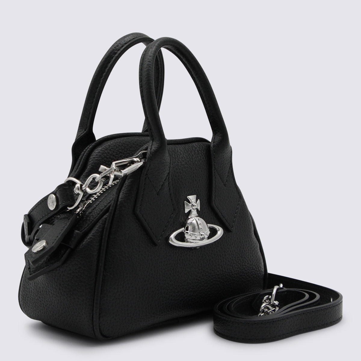 Black Top Handle Bag