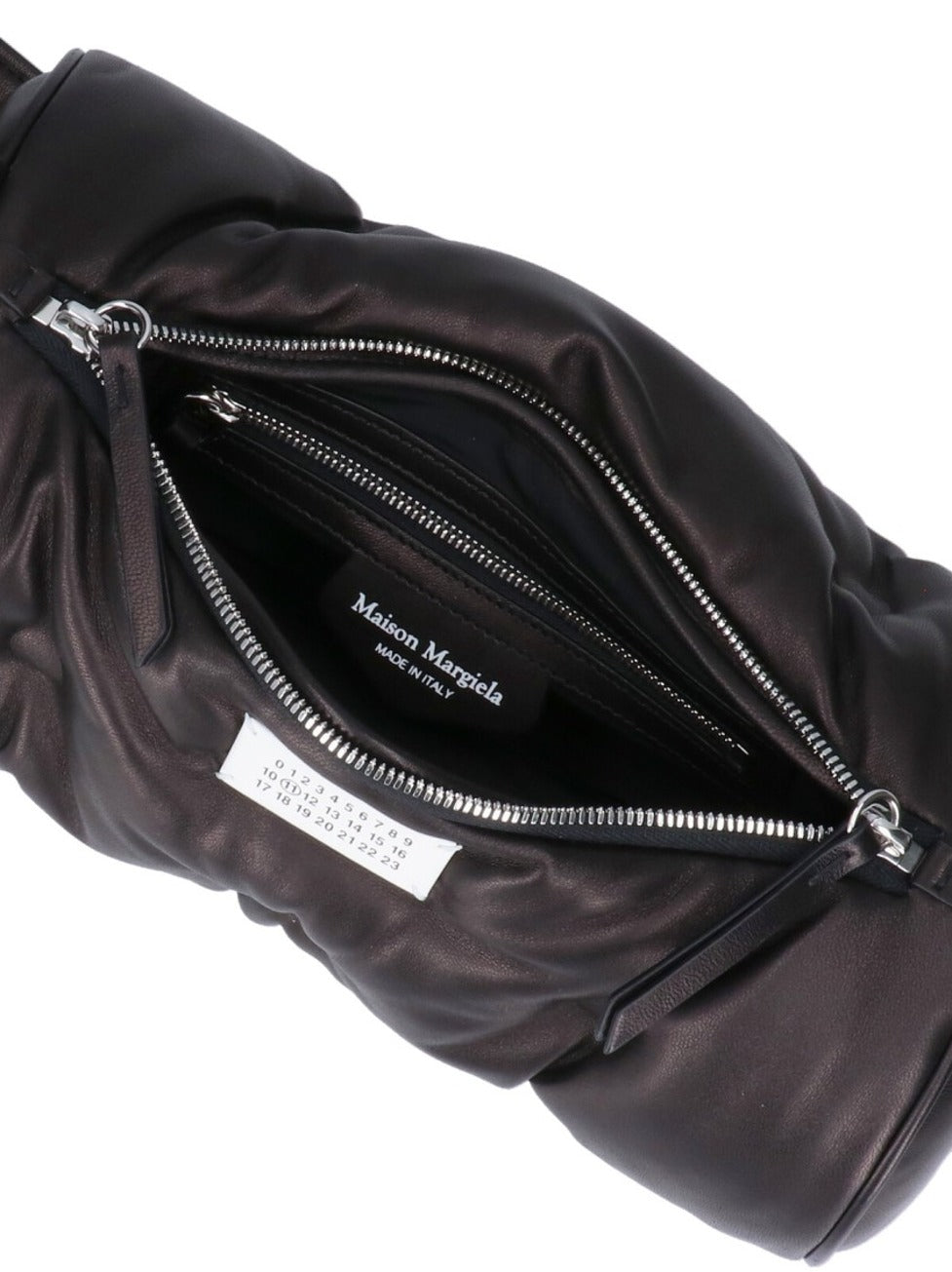 Black Nappa Leather "Glam Slam" Shoulder Bag
