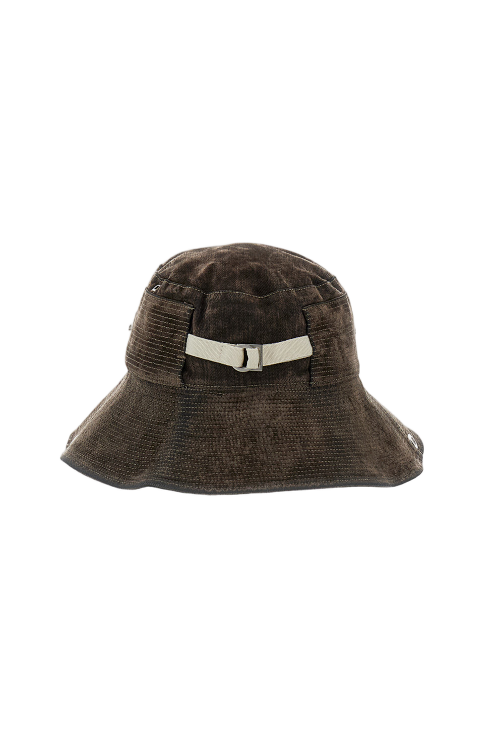 Brown Le Bob De-Nimes Cotton Velvet Bucket Hat