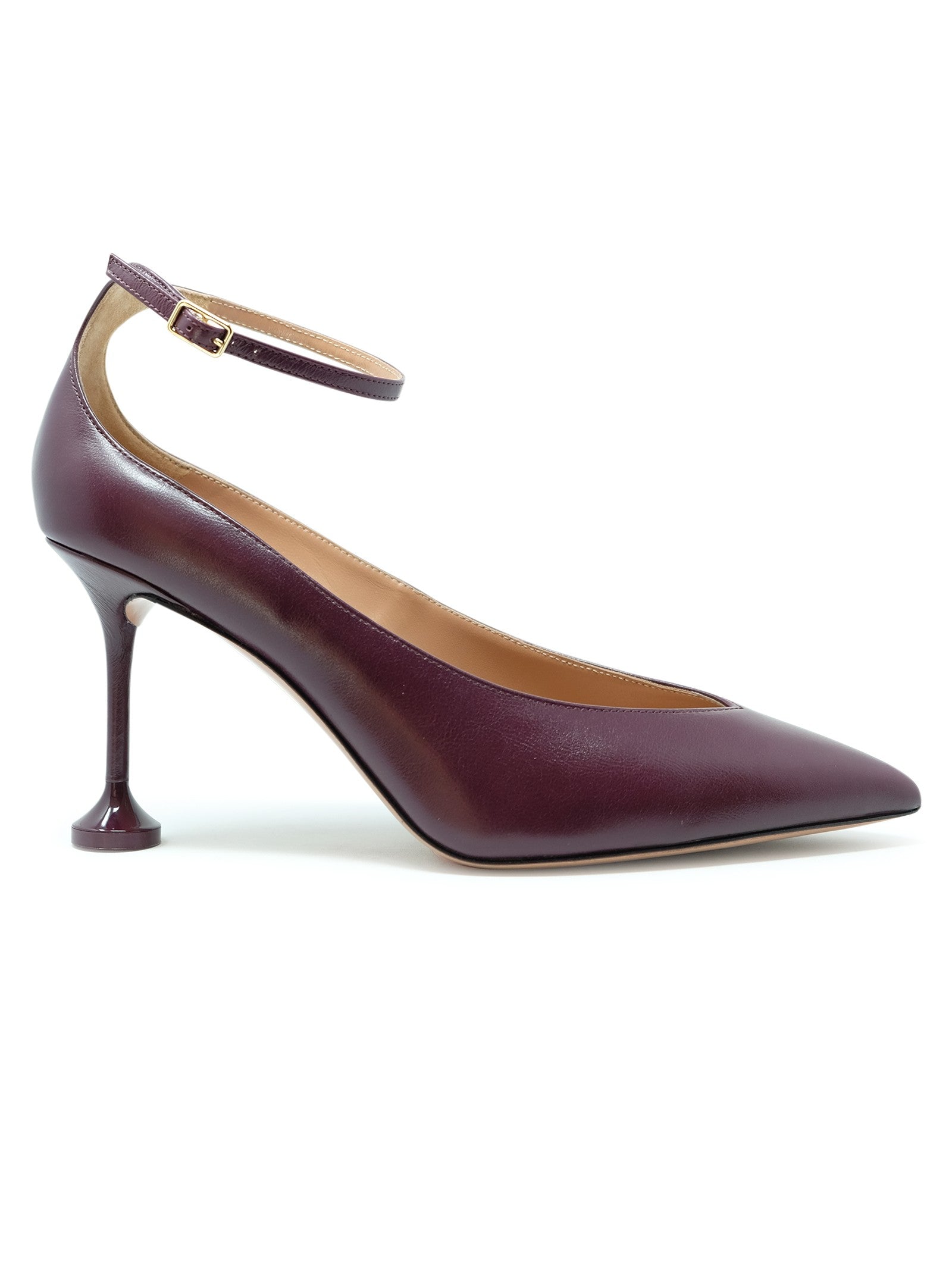 Blackberry Leather Strong Pump 85
