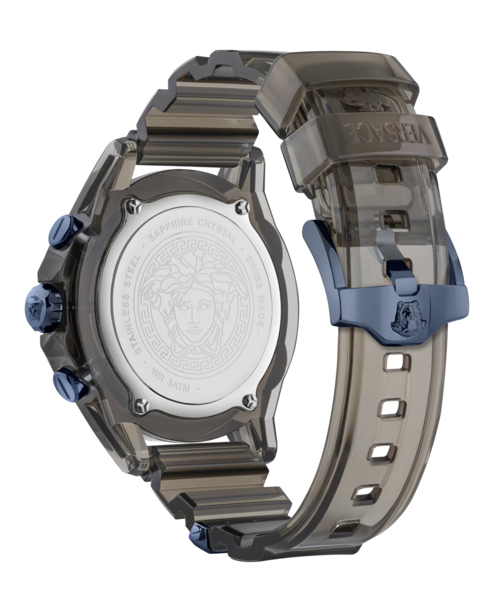 Icon Active Chronograph Watch with Transparent Black Case