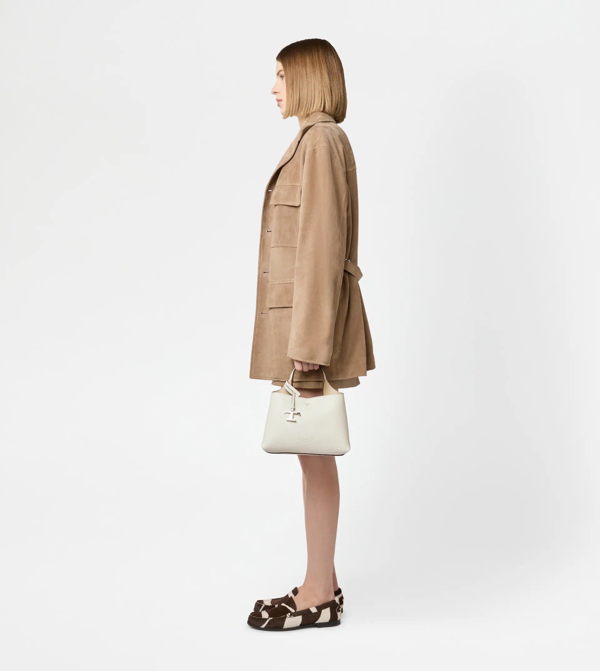Apa Micro Tote Leather Bag – White