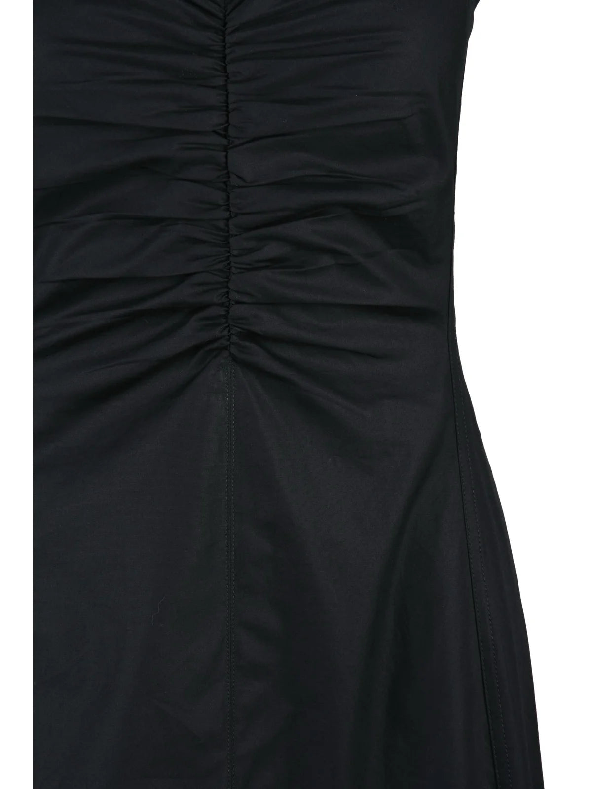Black Galante Cotton Ruched Dress