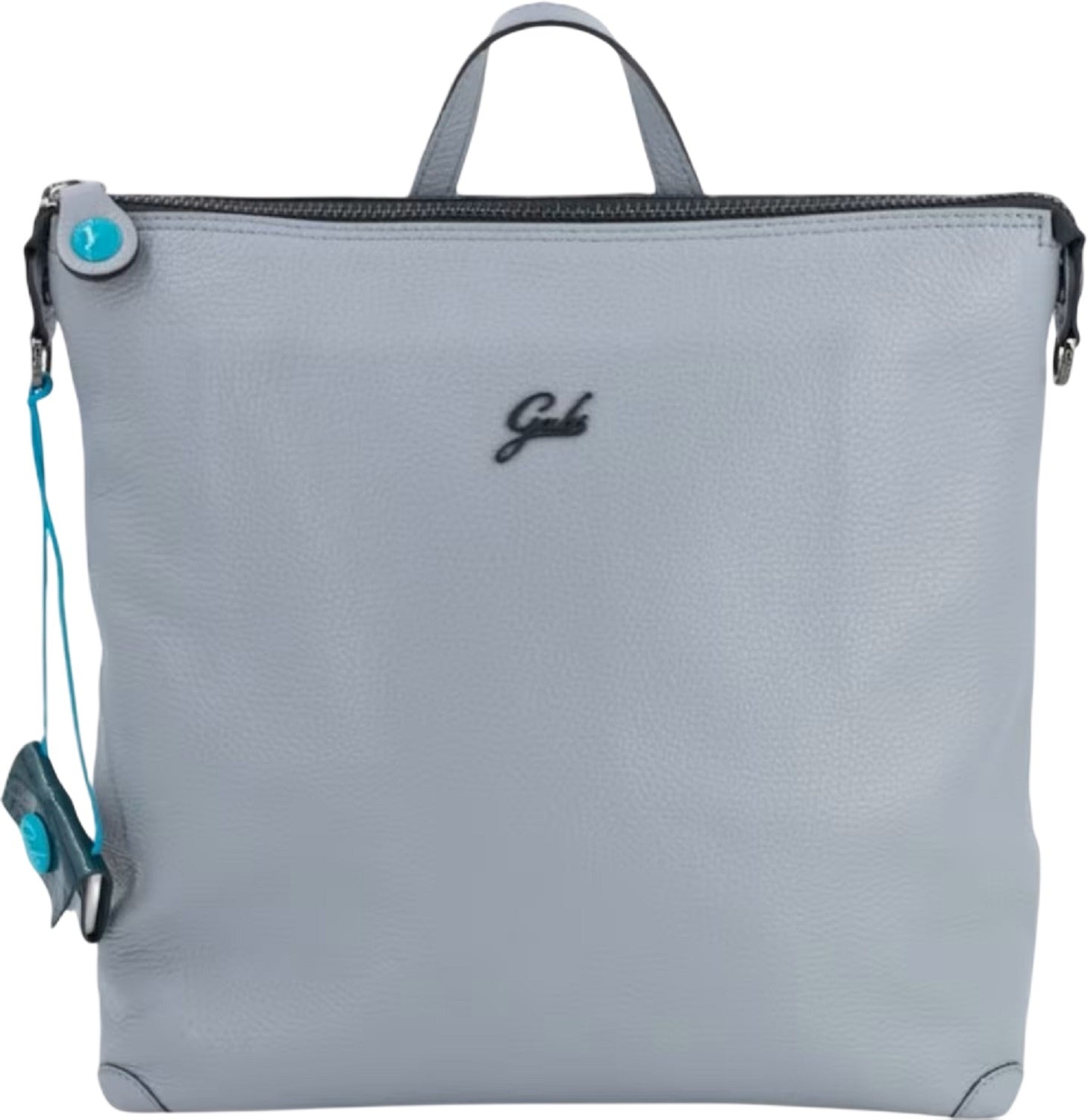 Leather Backpack with Zip Closure