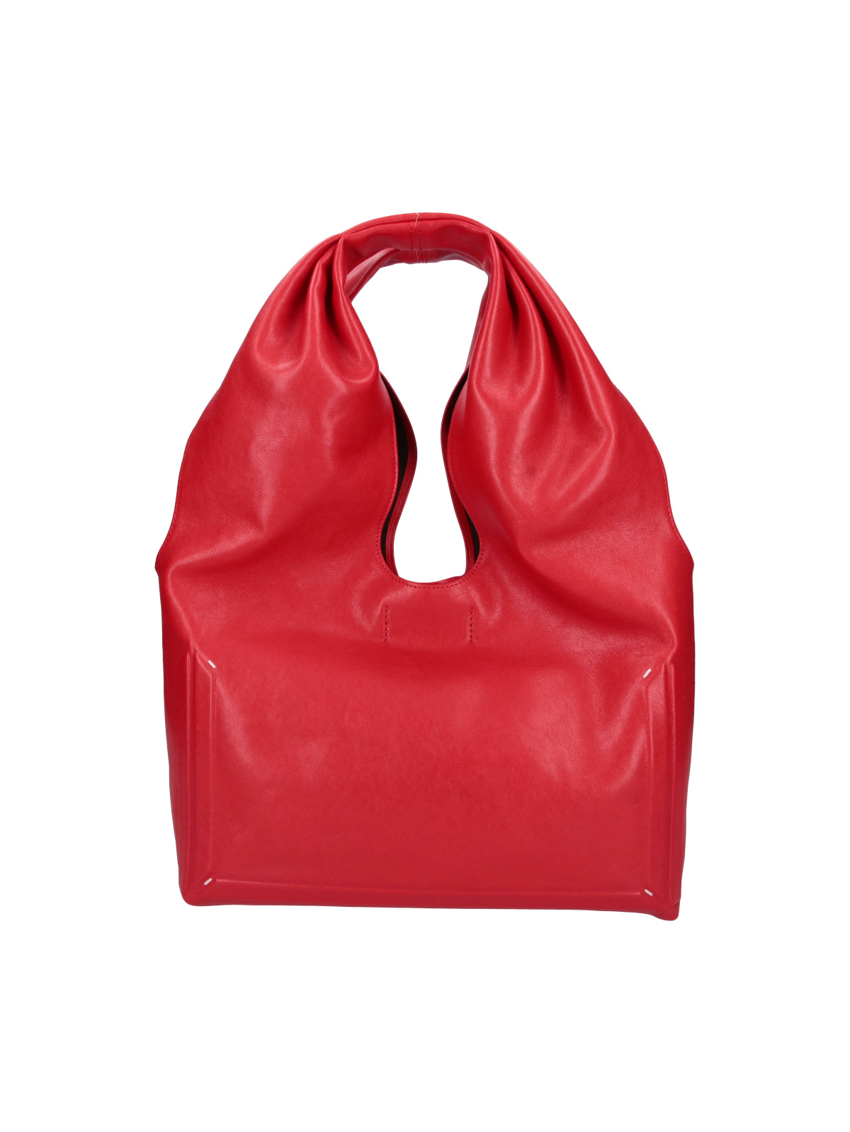 Red Box Structured Leather Shoulder Bag