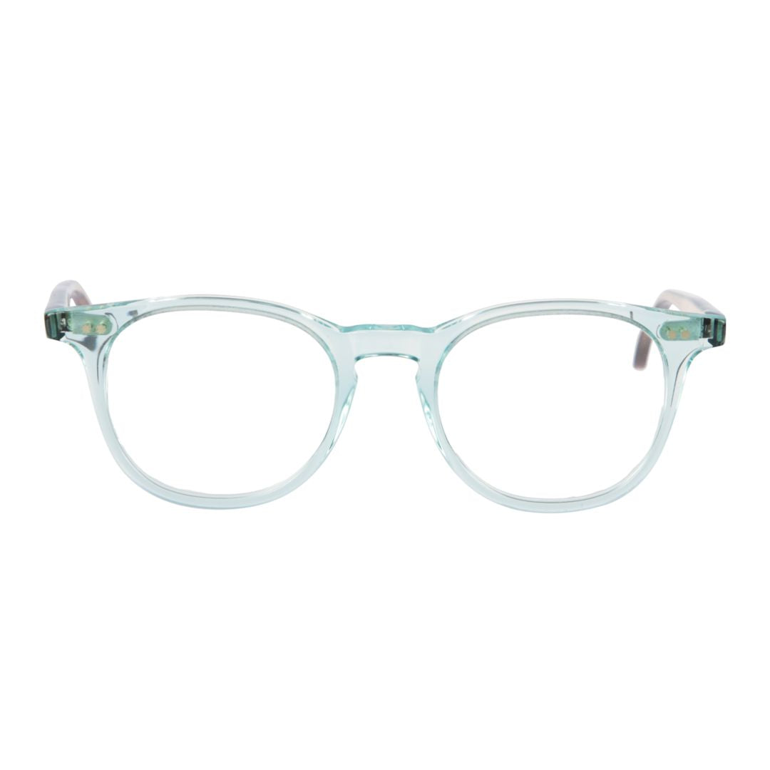 Kubino Translucent Light Blue Round Square Eyeglasses
