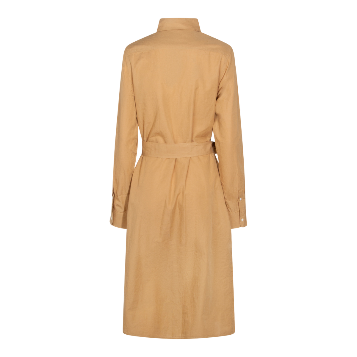 Classic Brown Dress With Fitted Bodice And Flowing Skirt