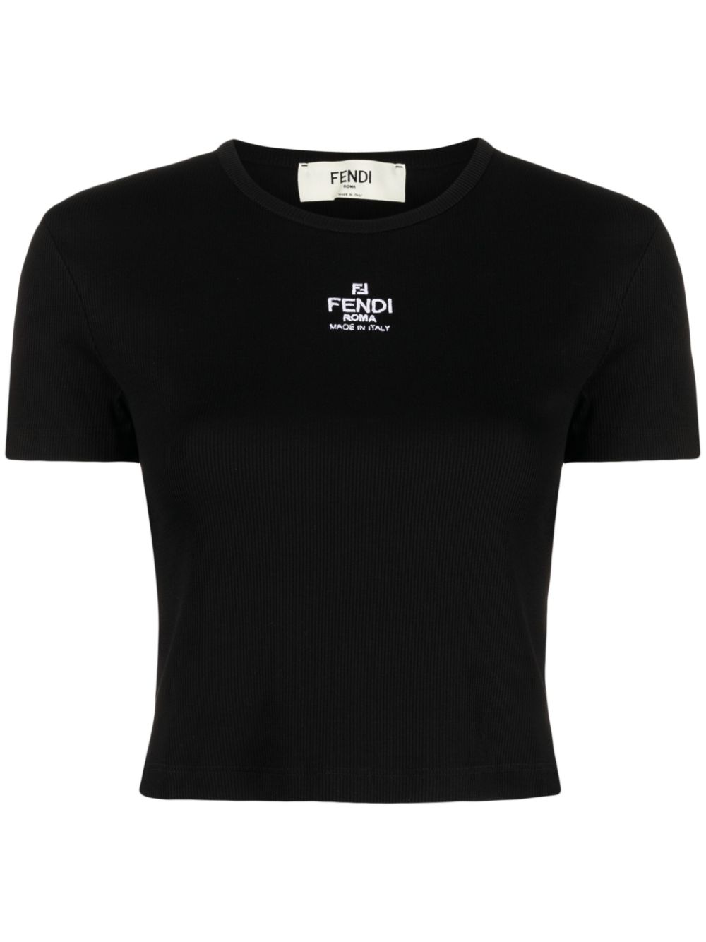 Fitted Black Cropped T-Shirt