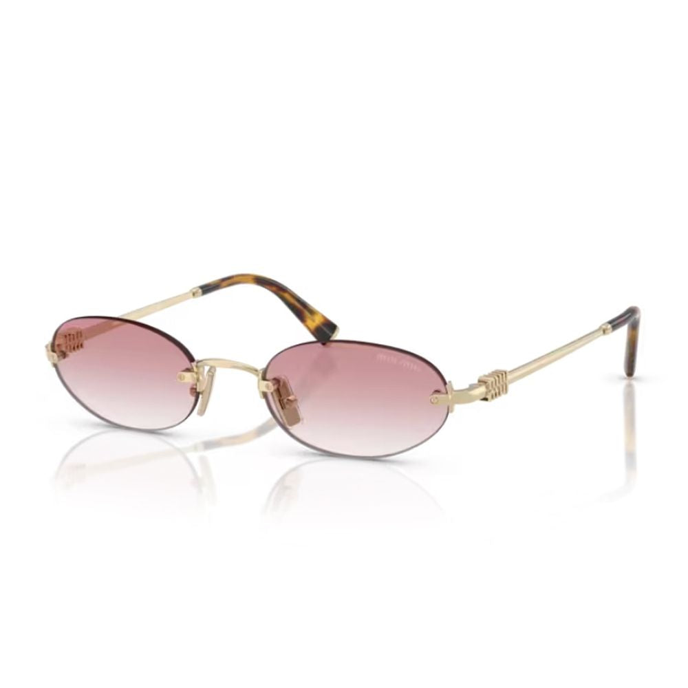 0Mu A54S Logo Rimless Oval Sunglasses