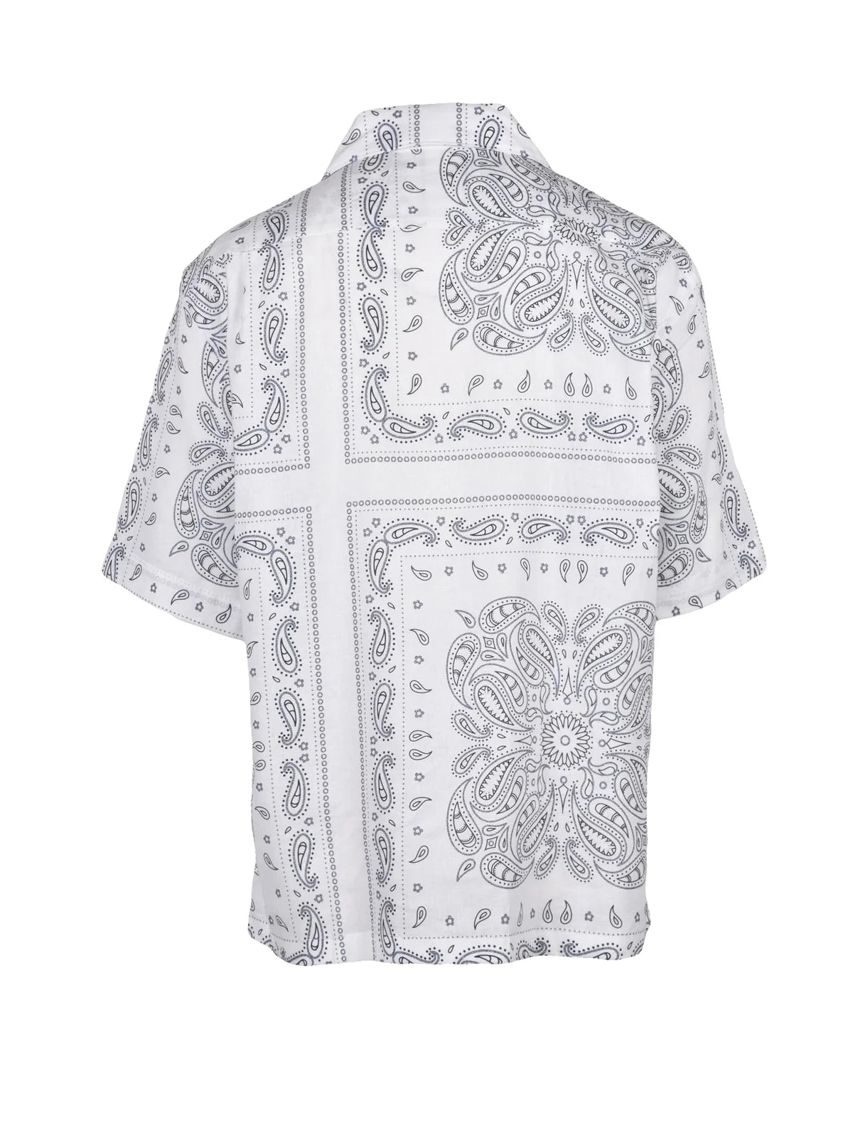 White Blue Linen Cotton Shirt