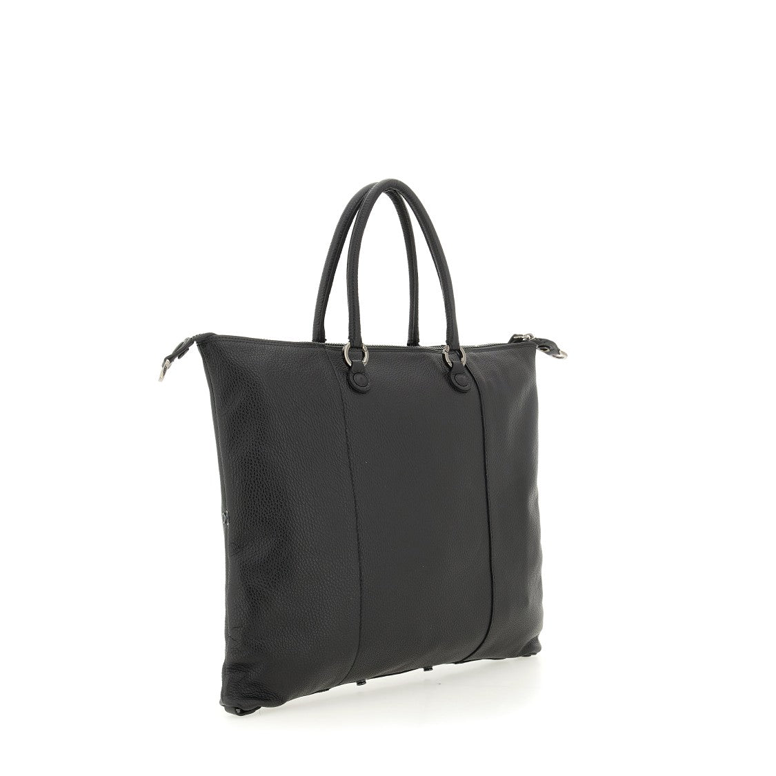 Textured Leather Tote Bag with Transformative Design
