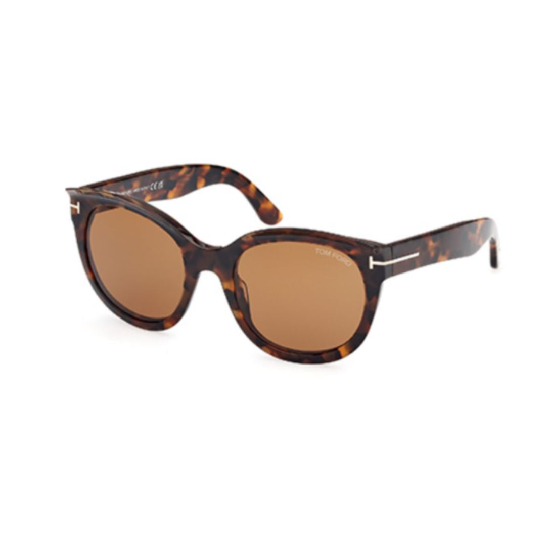 Ft1114 5452e Rounded Tortoiseshell Sunglasses