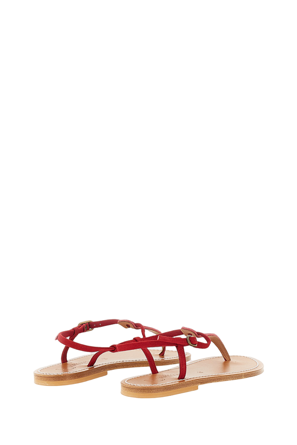 Red Picon Leather and Suede Sandals