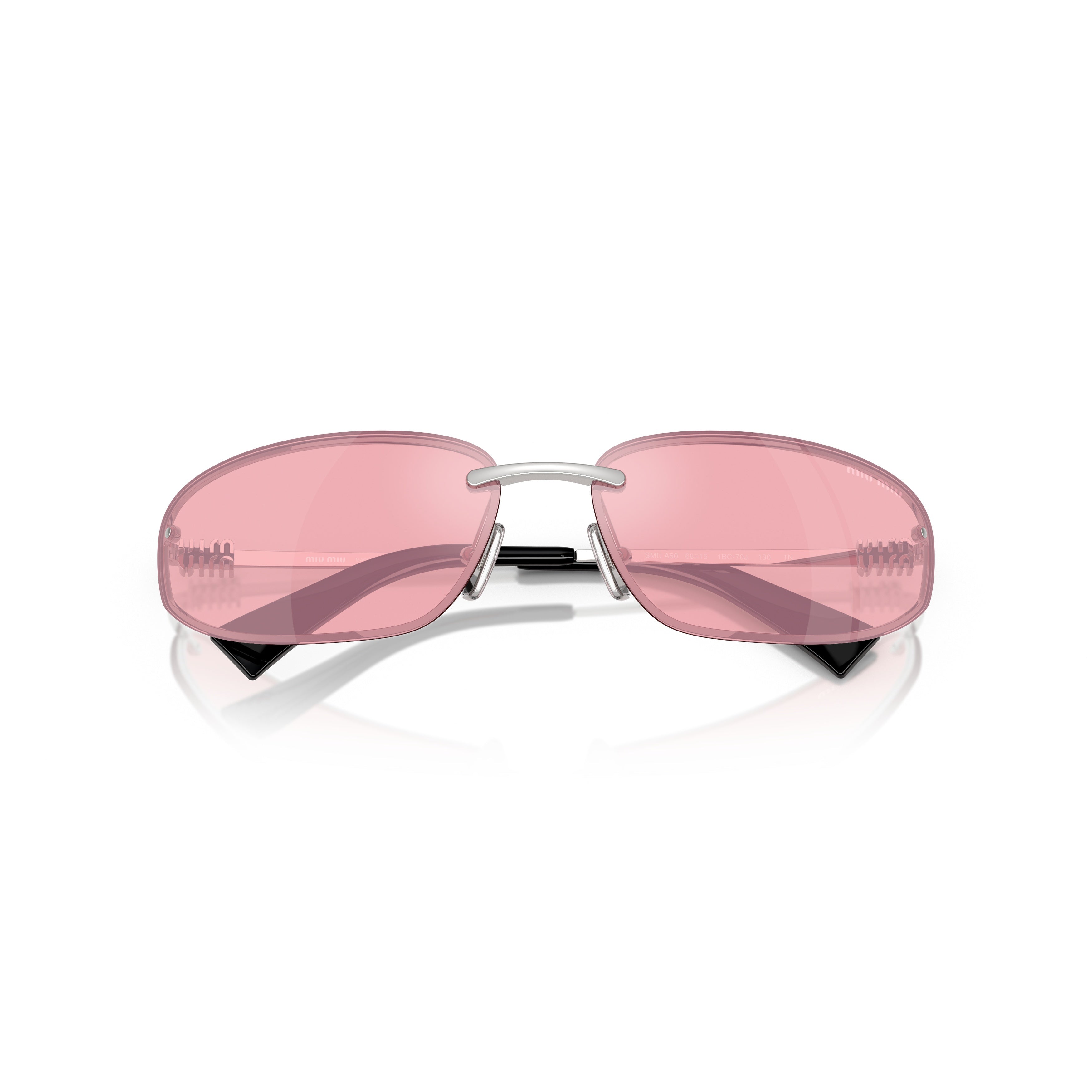 0Mu A50S Rectangular Rimless Sunglasses