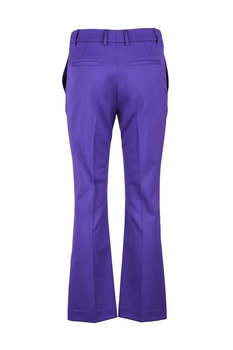 Straight Leg Trousers - Purple