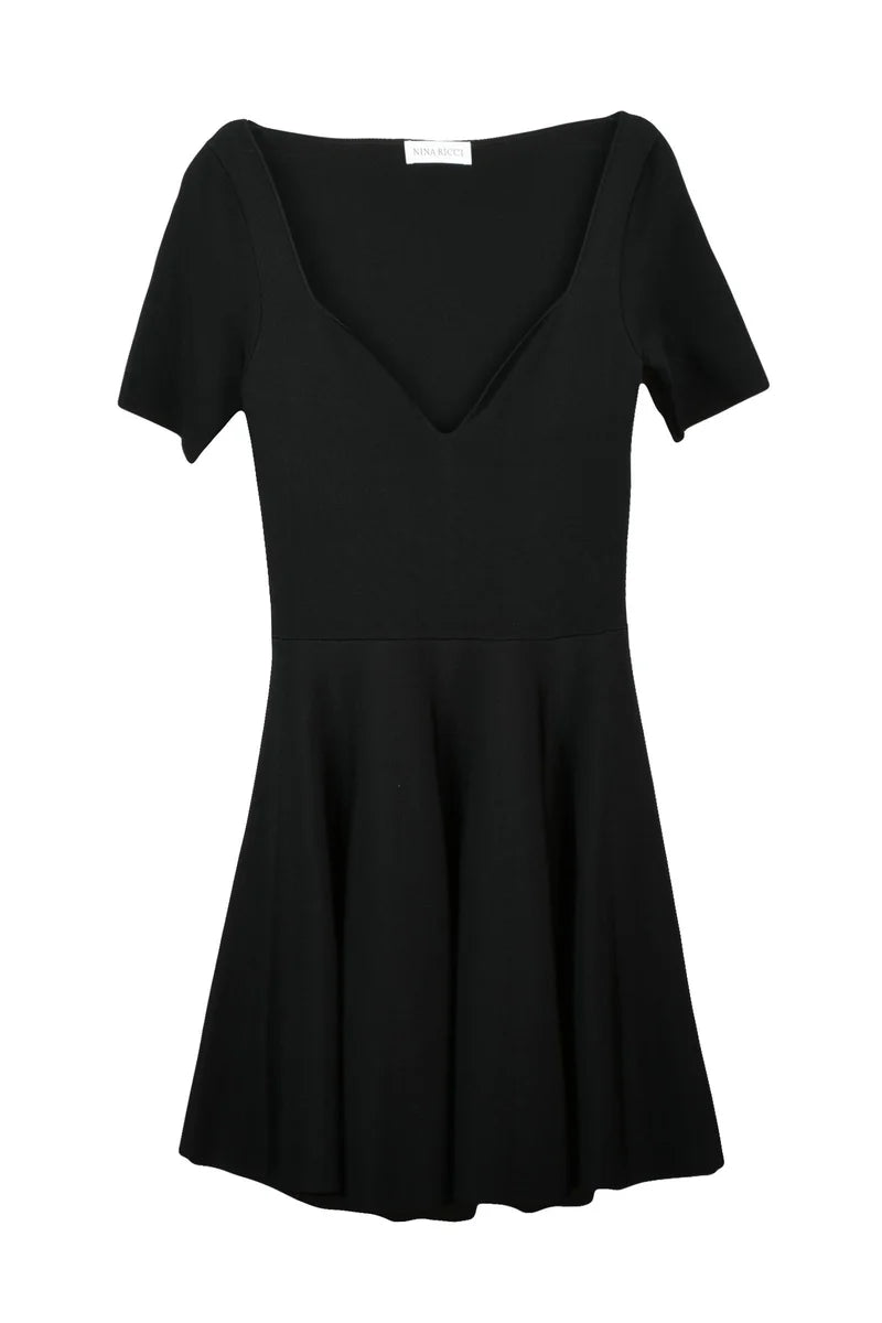 Flared Dress - Black