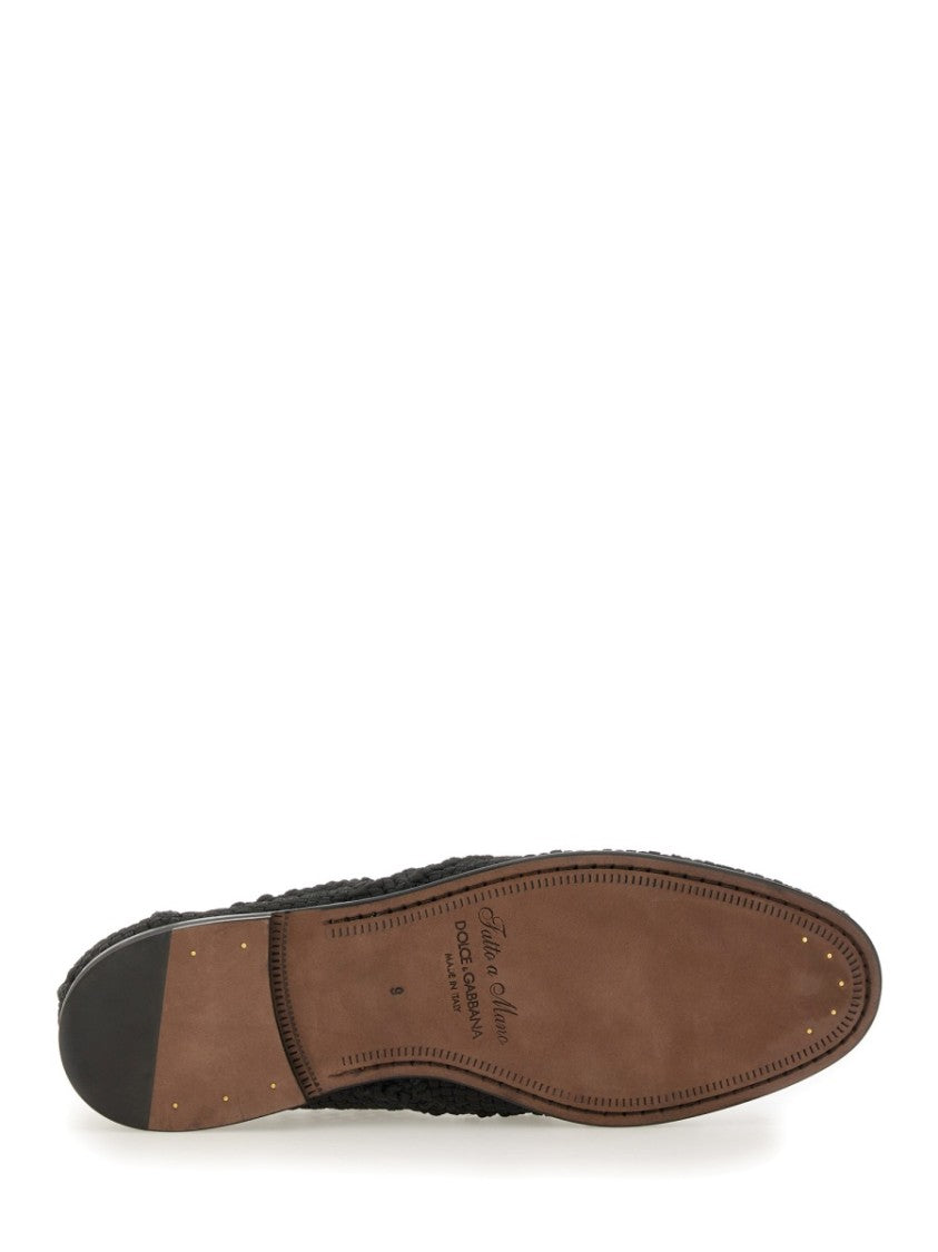 Woven Black Derby Shoe