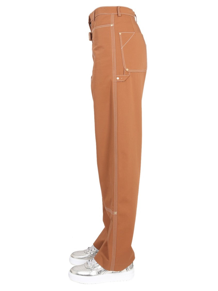 Wide-Leg Pants With Buckle Detail