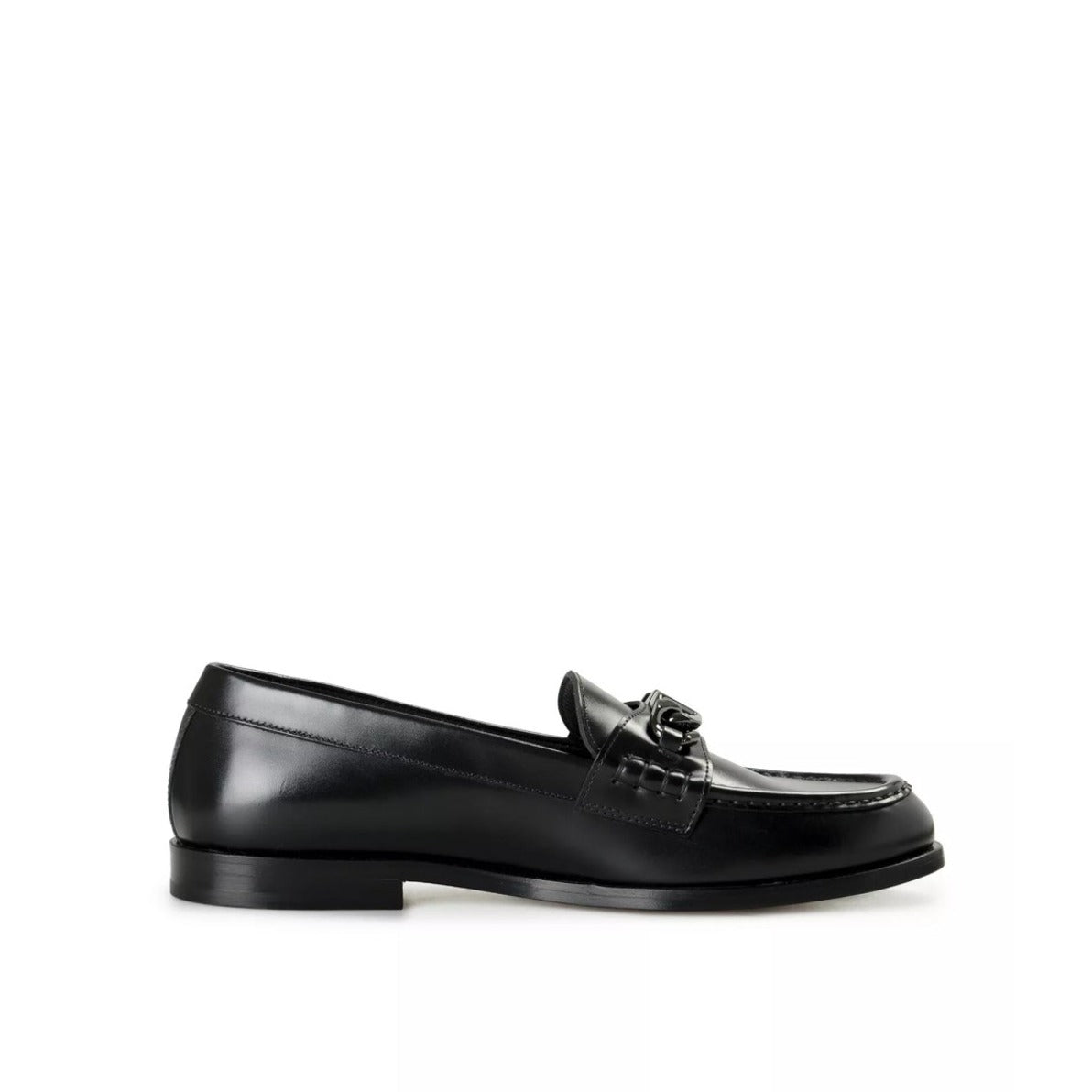 Refined Leather Loafers With Signature Logo Plaque