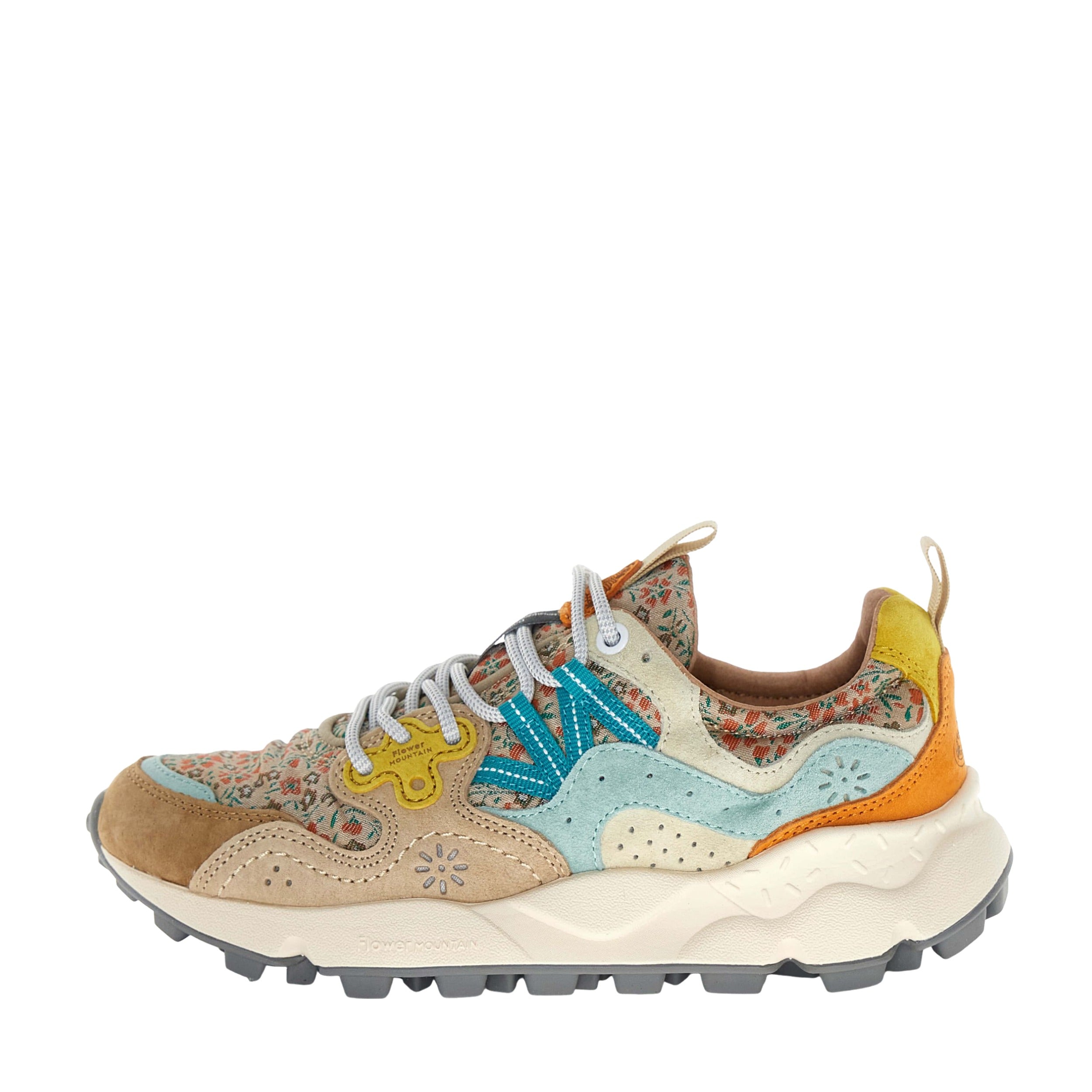 Yamano 3 Sneaker In Biscuit Suede And Canvas