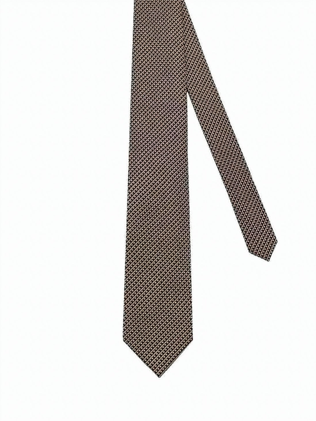 Textured Geometric Pattern Silk Tie