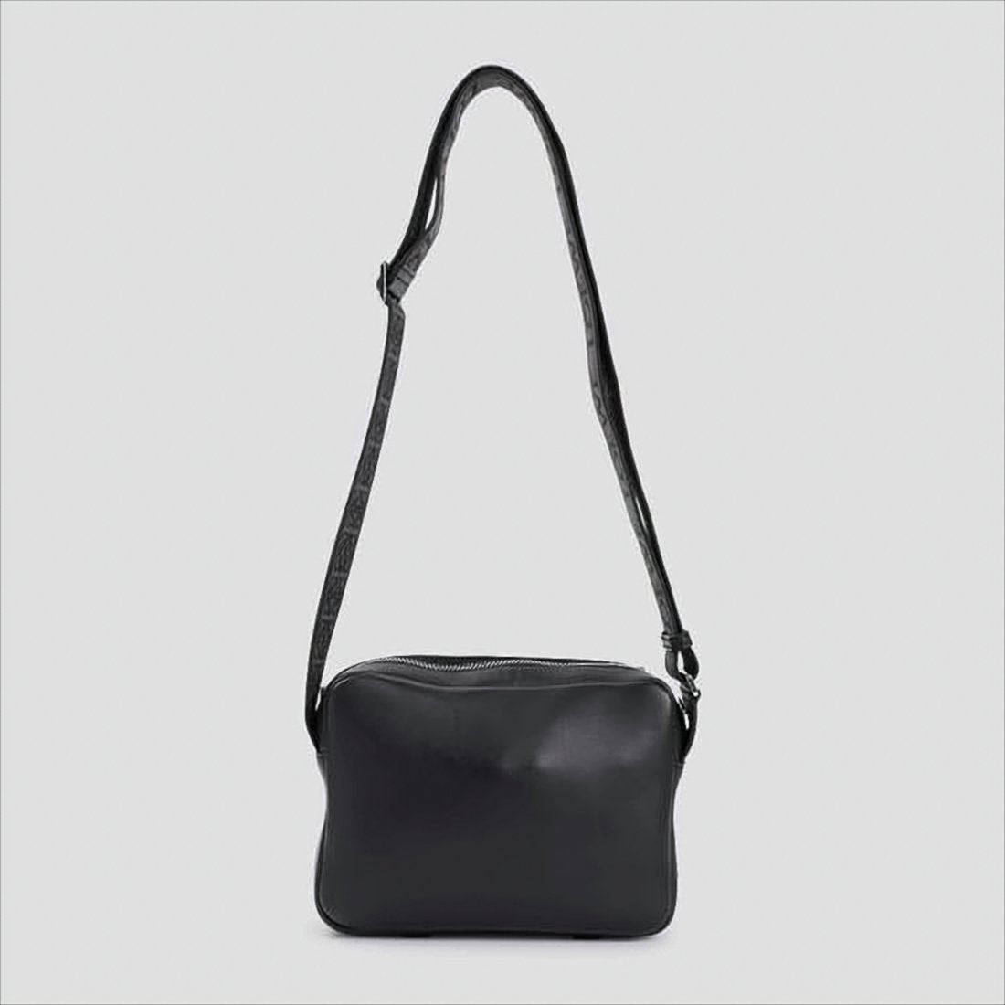 Rectangular Calf Leather Crossbody Bag with Adjustable Strap