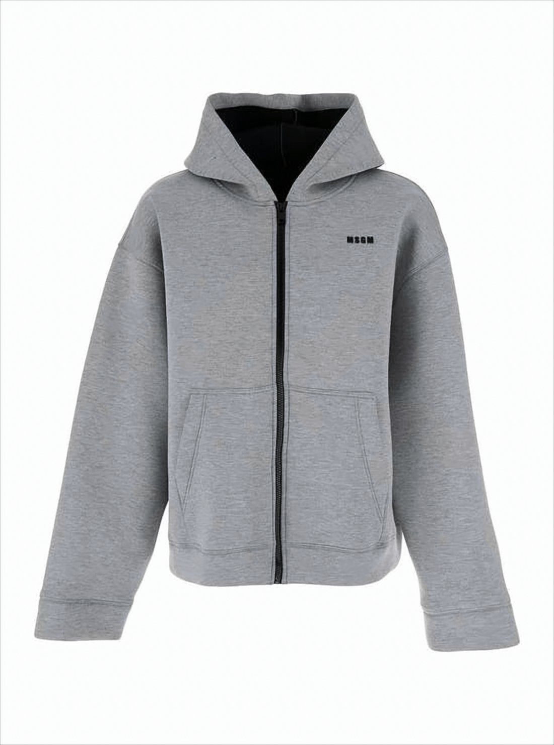 Cropped Heathered Grey Hoodie