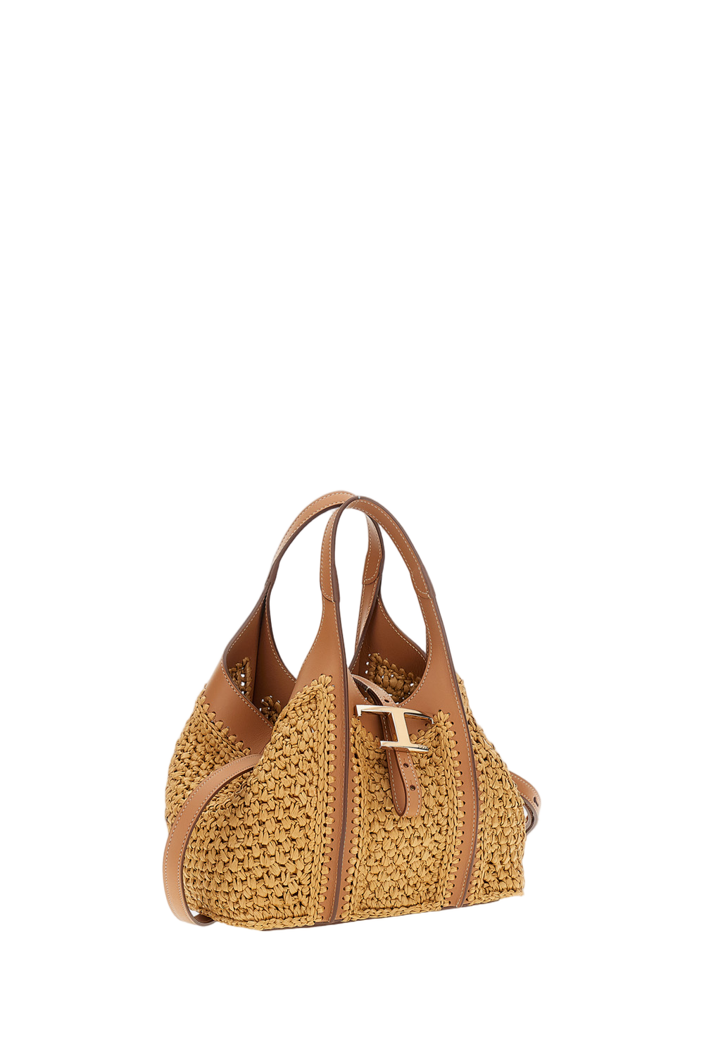 Mini Shopping Bag with Calfskin