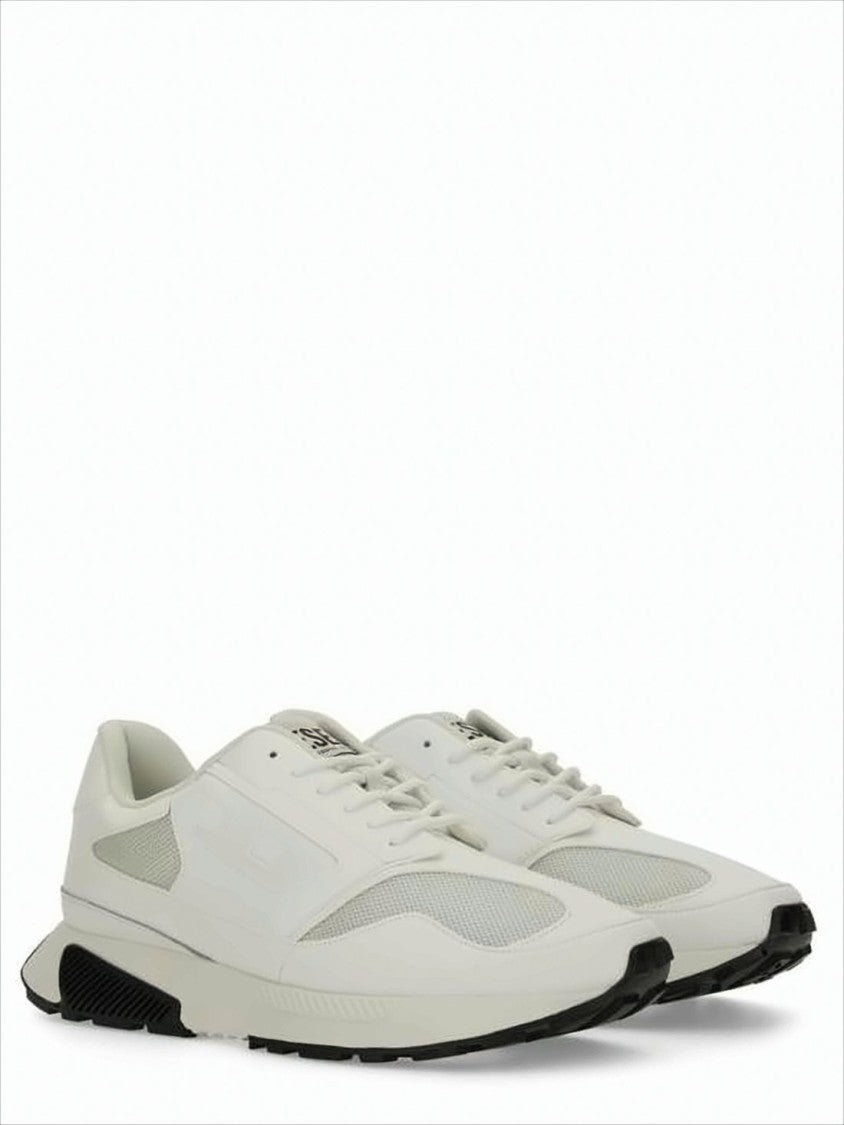 Lace-Up Sneakers with Smooth