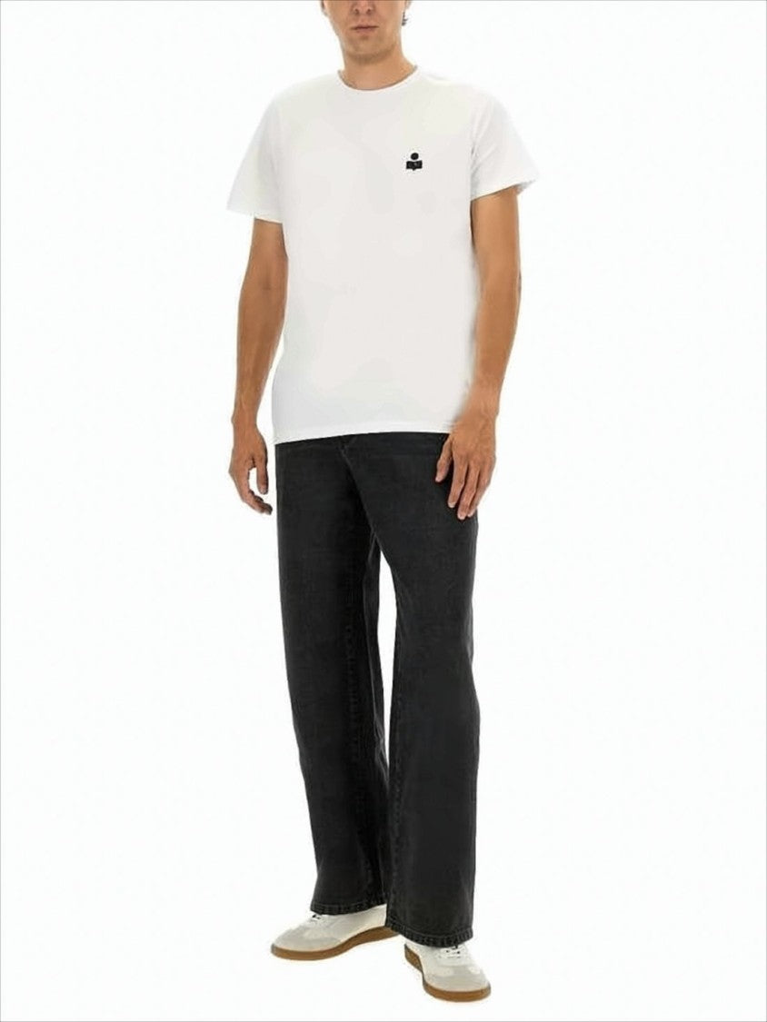 Relaxed Fit Black Denim Pants with Five-Pocket Design