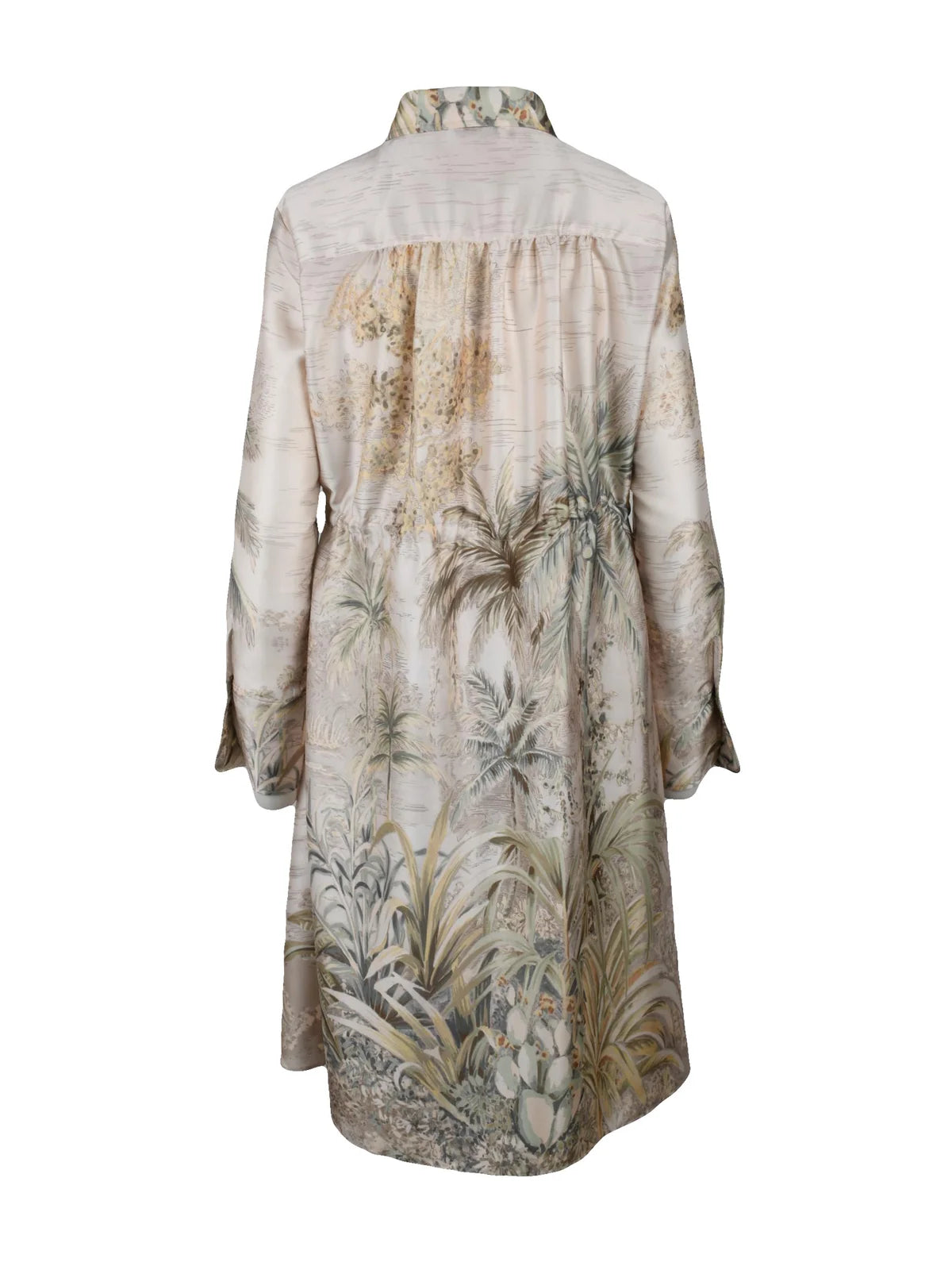 Multicolor Botanical Print Chemise Dress