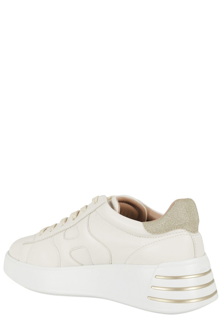 Lace-Up H564 Rebel Sneakers With Gold Accents