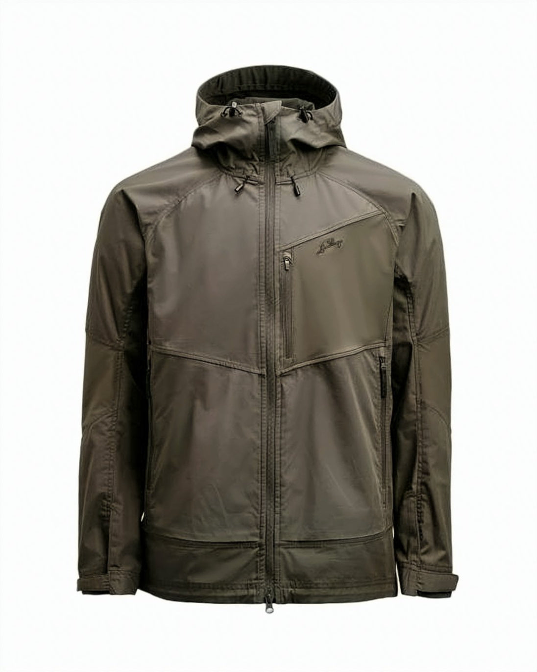 Structured Brown Jacket with Front Zipper