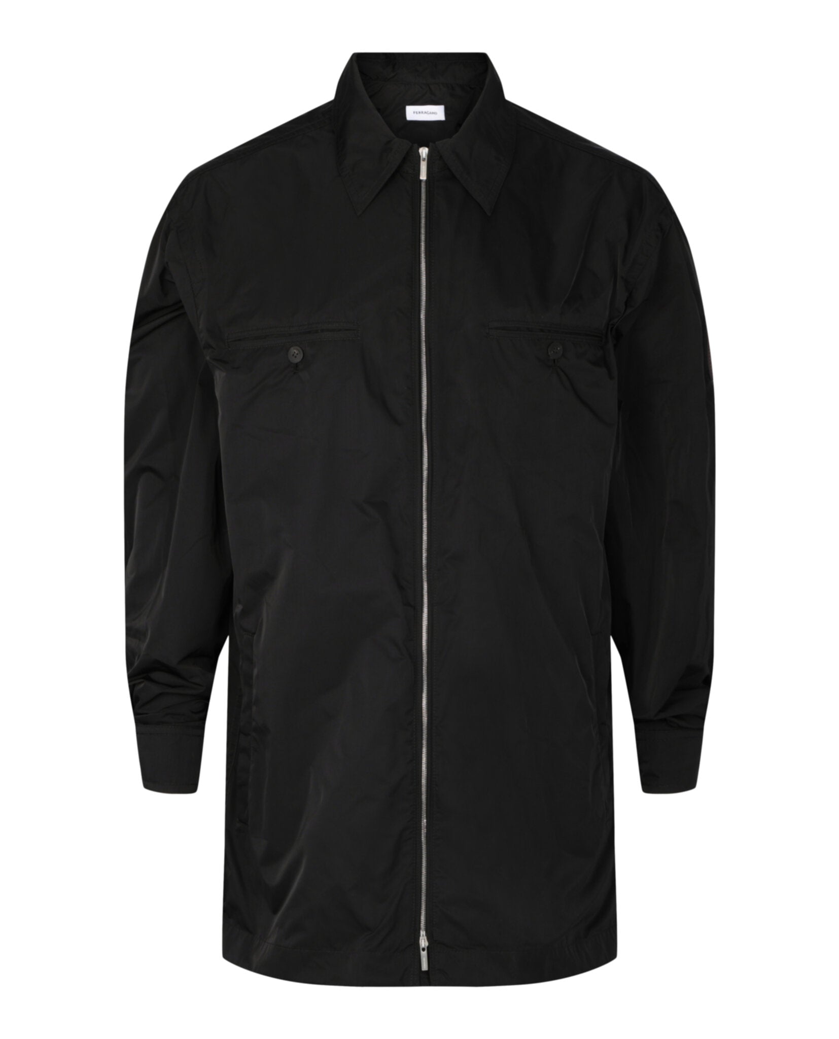 Zip-Up Windbreaker With Removable Hood