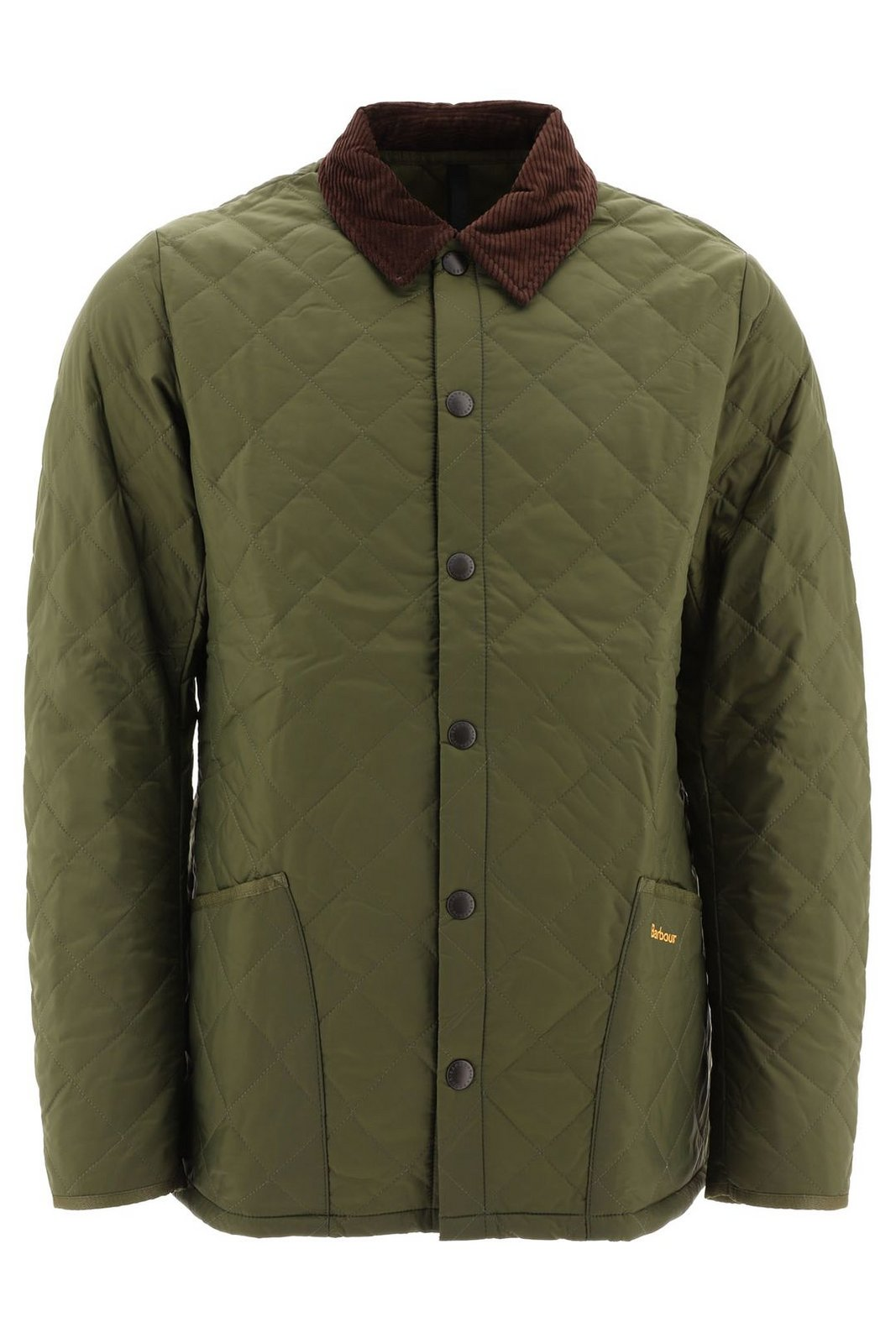 Quilted Barbour Jacket with Classic Collar and Button Closure