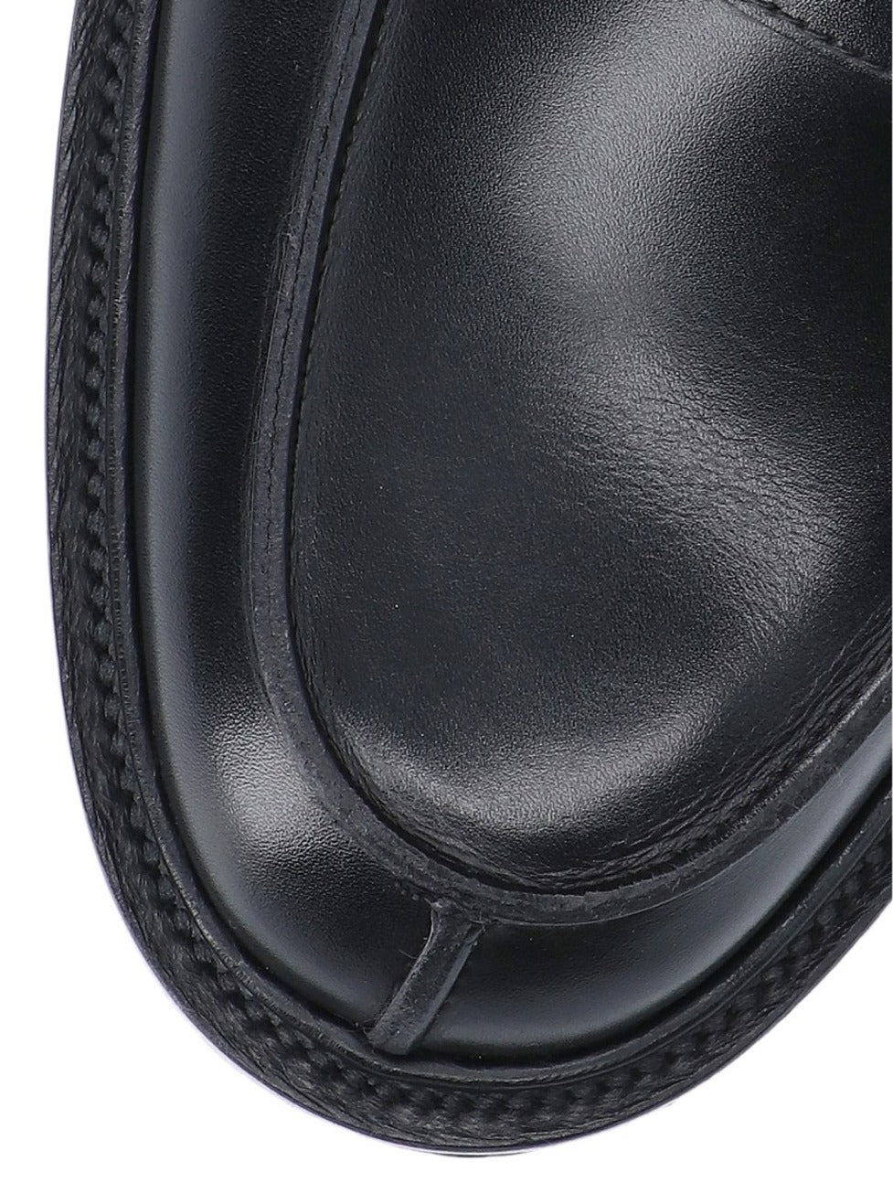 James Black Leather Loafers