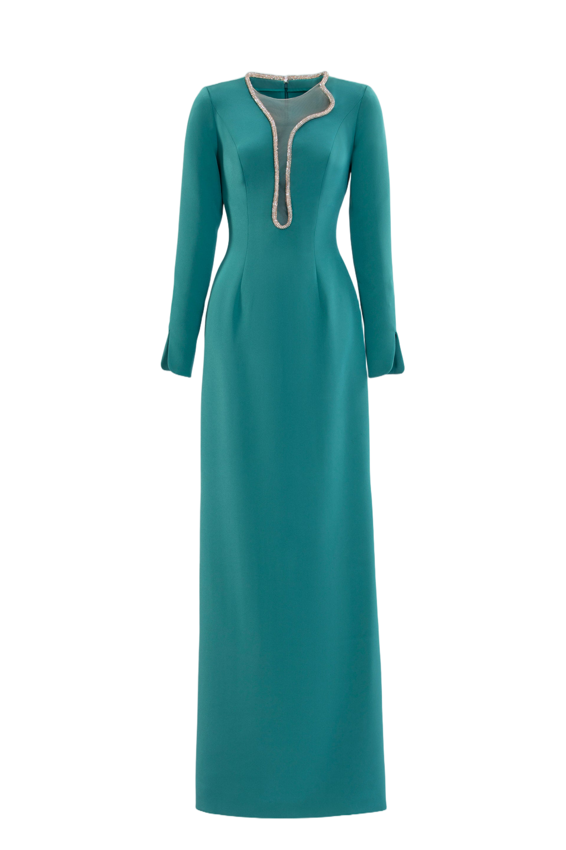 Long Dress With Crystal Embellishment