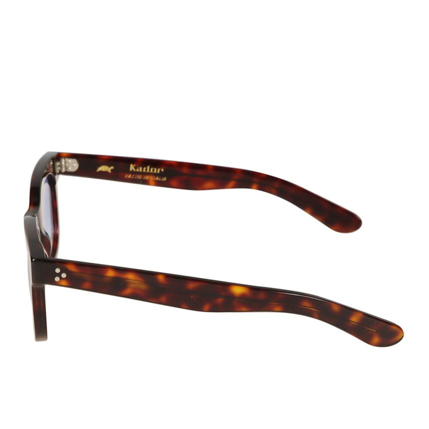Heritage Classic Square Tortoiseshell Sunglasses with Decorative Accents